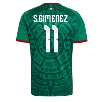 Stroje piłkarskie Meksyk Santiago Gimenez #11 Koszulka Podstawowej MŚ 2026 Krótki Rękaw